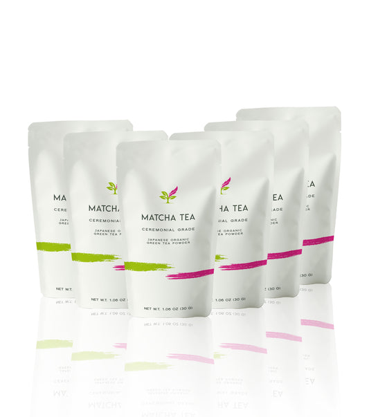 Matcha Tea Powder (Ceremonial Grade) 6-pack Bundle